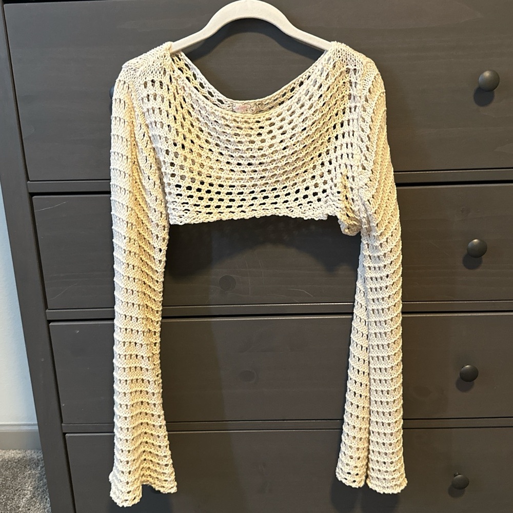 Free people crochet shrug